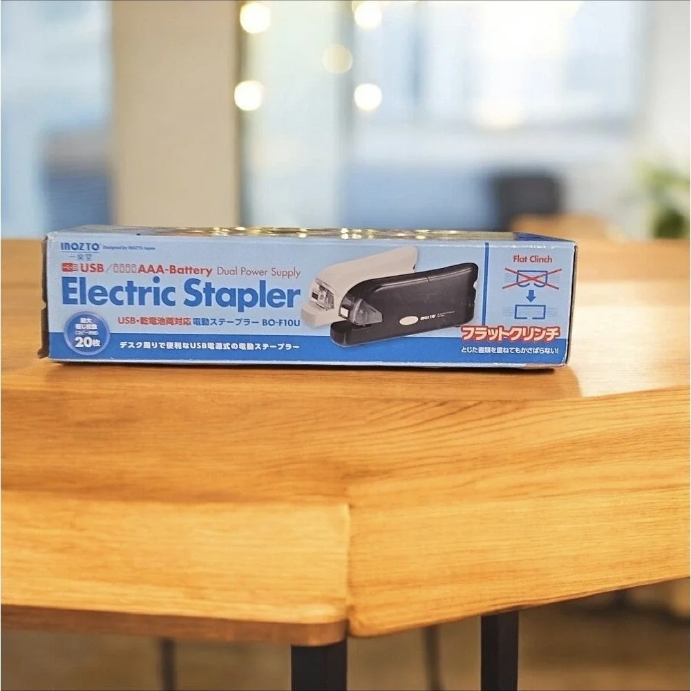 Electric Stapler BO-F10U Dual Power USB/AAA Battery Operated‎ 20-Sheet Flat...